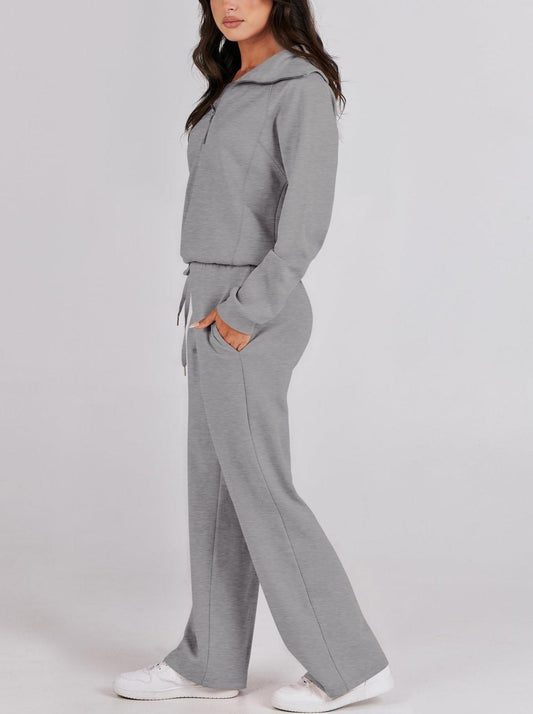 Casual Ladies Lounge Set - Luna-Gray-S-Nora Luxe