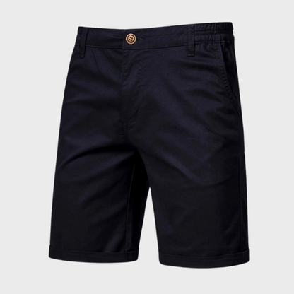 Casual men's cotton shorts – Luca-Black-XS-Nora Luxe