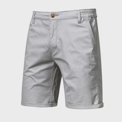 Casual men's cotton shorts – Luca-Light grey-XS-Nora Luxe
