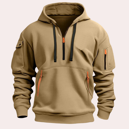 Casual Men's Hoodie - Théo-Khaki-S-Nora Luxe