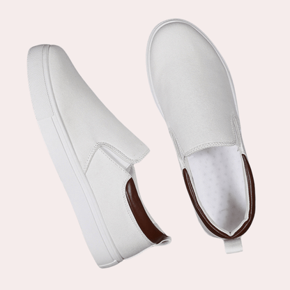 Casual men's slip-on shoes – Hugo-White-6-Nora Luxe