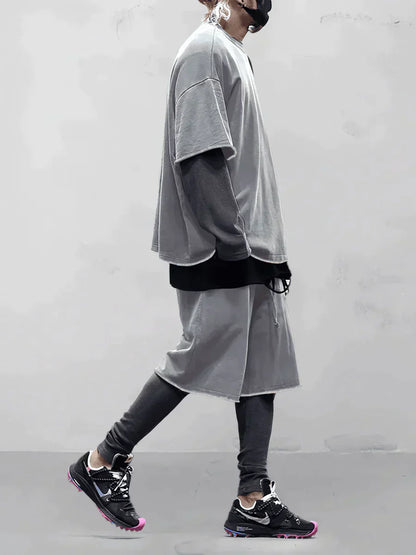 Casual men's sports set in loose-fit style – Cassian-Light gray-S-Nora Luxe