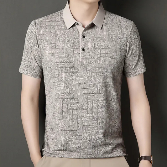 Casual Men's T-Shirt - Noah-Beige-S-Nora Luxe