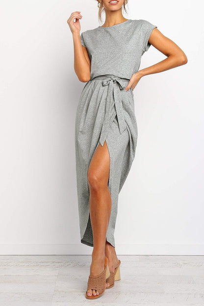 Casual midi dress - Isabella-Green-S-Nora Luxe