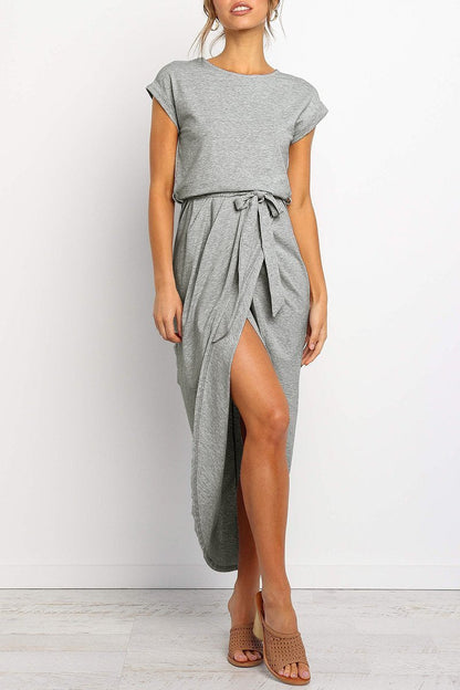 Casual midi dress - Isabella-Green-S-Nora Luxe