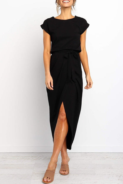 Casual midi dress - Isabella-Green-S-Nora Luxe