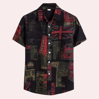 Casual Summer Shirt for Men - Dante-Black-S-Nora Luxe