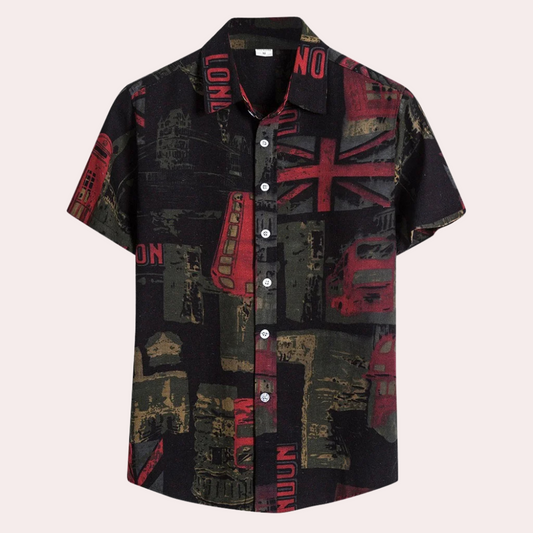 Casual Summer Shirt for Men - Dante-Black-S-Nora Luxe