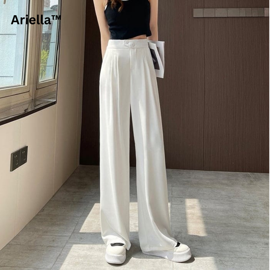 Casual Versatile Ladies' Trousers - Lunessa-White-XS-The Livary