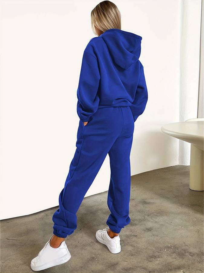 Casual Women's Sweatpants & Sweater Set - Harper-Black-S-Nora Luxe