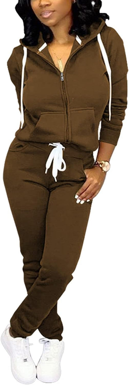 Casual Women's Tracksuit - Mia-Dark brown-S-Nora Luxe
