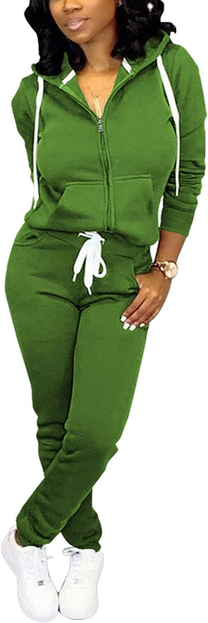 Casual Women's Tracksuit - Mia-Olive green-S-Nora Luxe