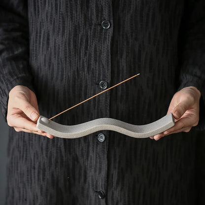 Ceramic Incense Holder - ZenWave-Blue-Nora Luxe
