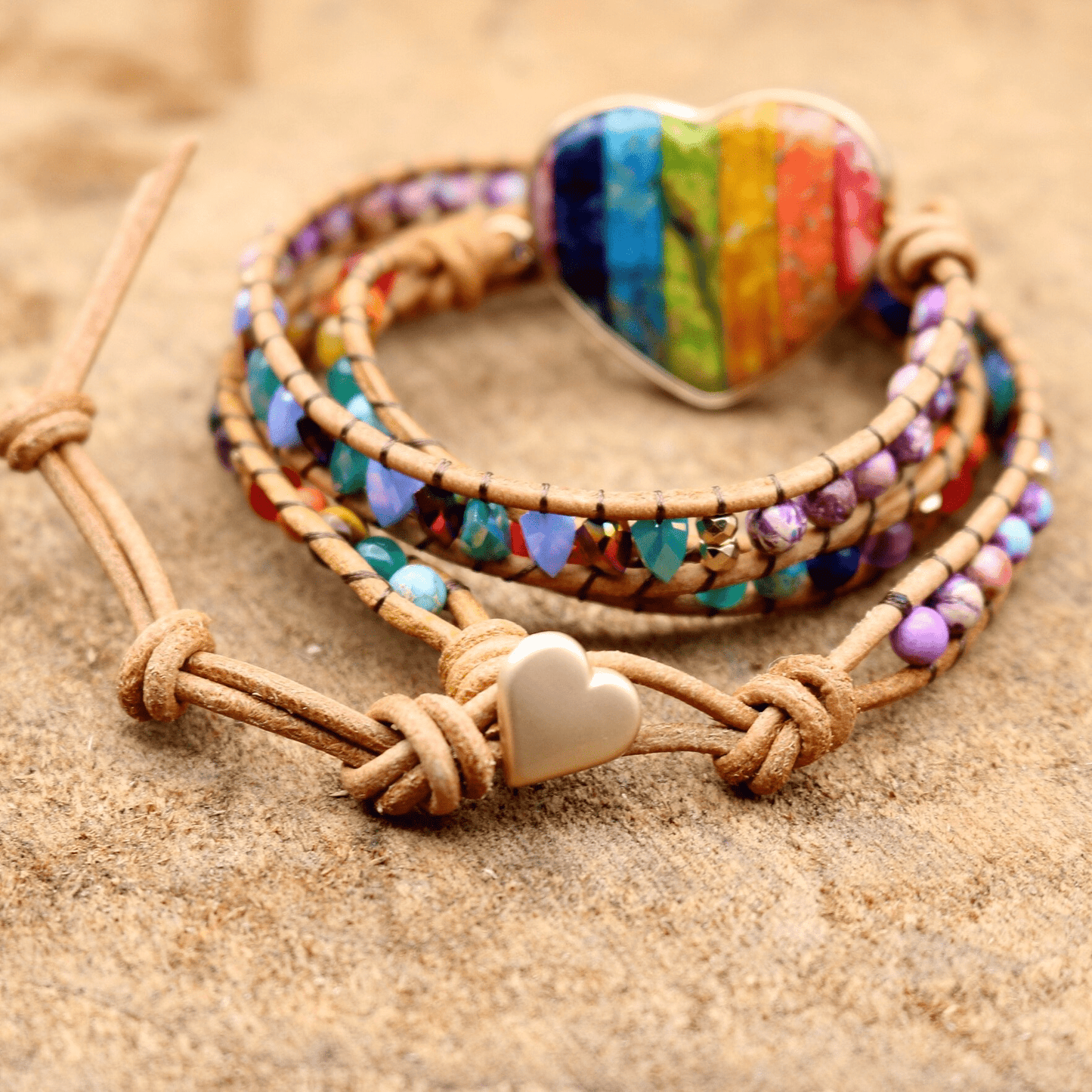 Chakra Heart Wrap Bracelet - Liora-Nora Luxe