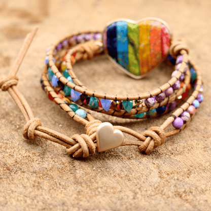 Chakra Heart Wrap Bracelet - Liora-Nora Luxe