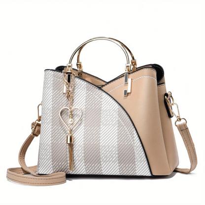 Chic Ladies Handbag - LuxeGrace-Khaki-Nora Luxe