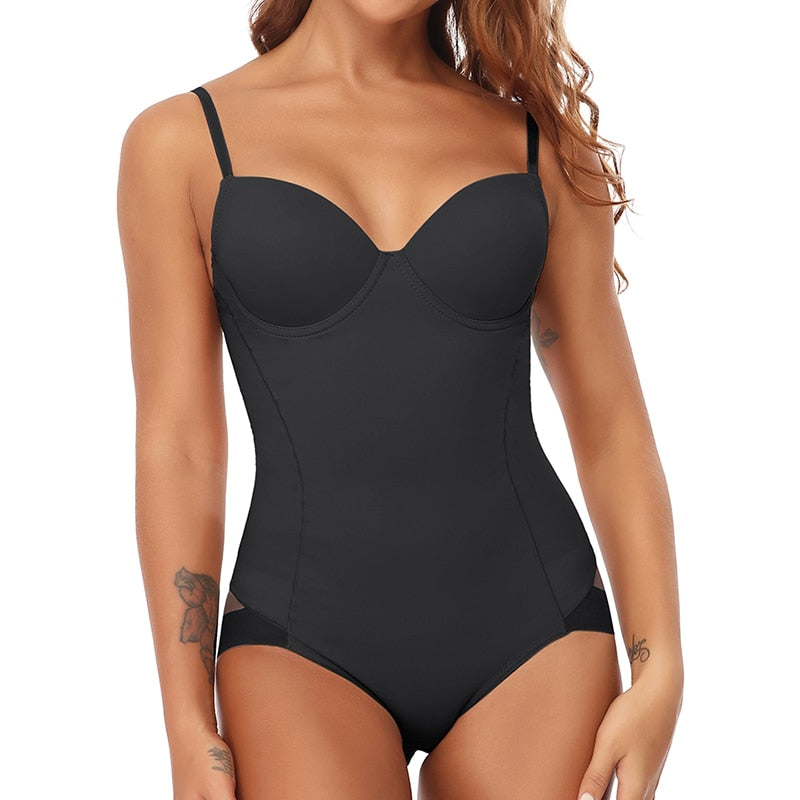 Chic Slimming Shapewear Bodysuit - Élise-Beige-S-The Livary