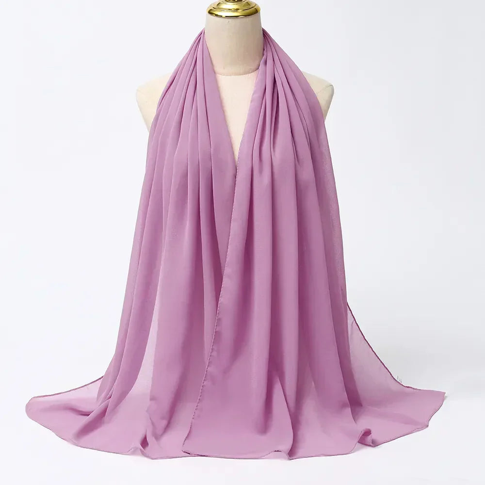 Chiffon Hijab Scarf – Leilani-Purple-Nora Luxe