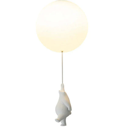 Children's Ceiling Lamp with Bear and Balloon - CloudBear-Warm White-5.91 in-A-Nora Luxe