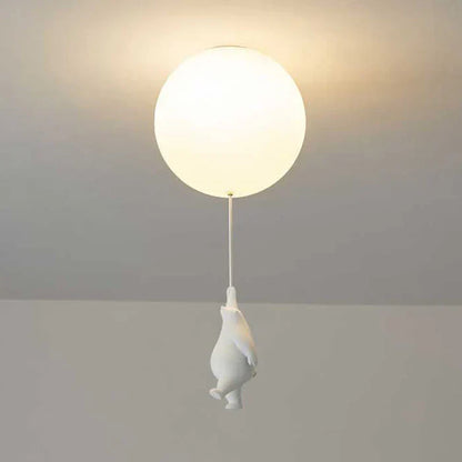 Children's Ceiling Lamp with Bear and Balloon - CloudBear-Warm White-5.91 in-A-Nora Luxe