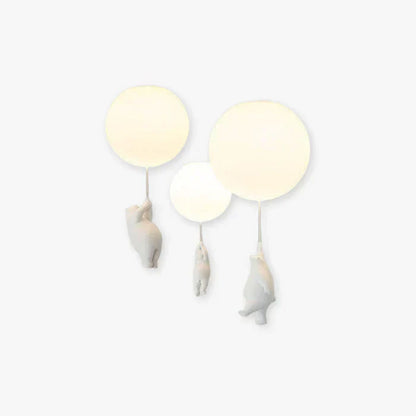 Children's Ceiling Lamp with Bear and Balloon - CloudBear-Warm White-5.91 in-A-Nora Luxe
