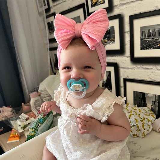 Children's Nylon Headband with Bow-Ivory-Nora Luxe