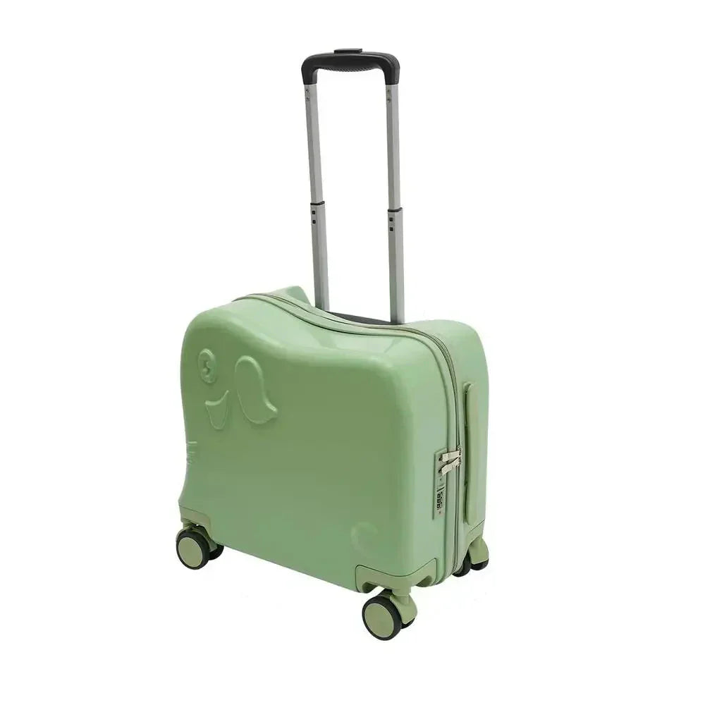 Child's suitcase cartoon elephant – Napoli-Green-Nora Luxe