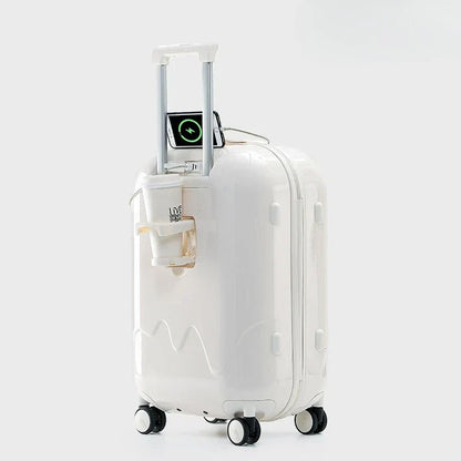 Child's suitcase with safety lock – Sevilla-White-S (52 L)-Nora Luxe