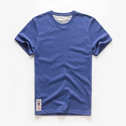 Classic cotton t-shirt with a timeless look - Victor-Blue-XS-Nora Luxe