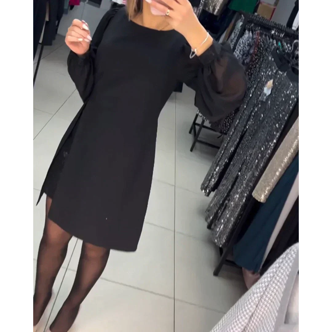 Classic Dress with Long Sleeves - Isabelle-S-Nora Luxe