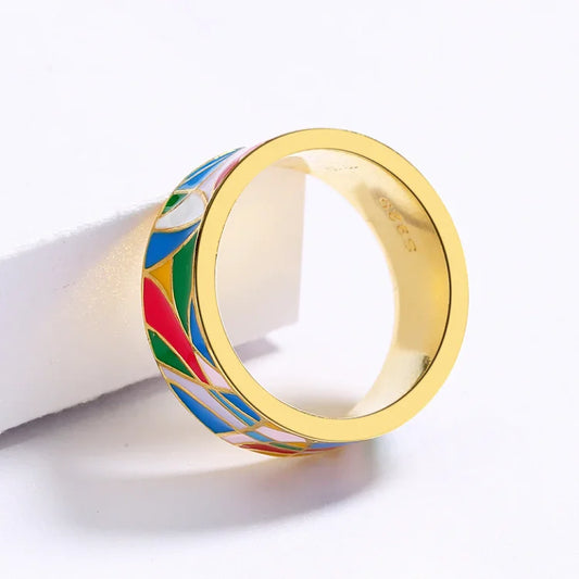 Classic Enamel Zirconia Ring - Nadia-5-Nora Luxe