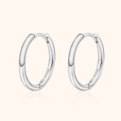 Classic Hoops - Aurina-0.47 in-Silver-Nora Luxe
