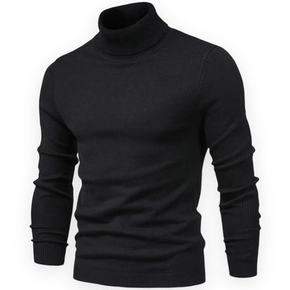 Classic Knitted Men's Sweater - Valen-Black-S-Nora Luxe