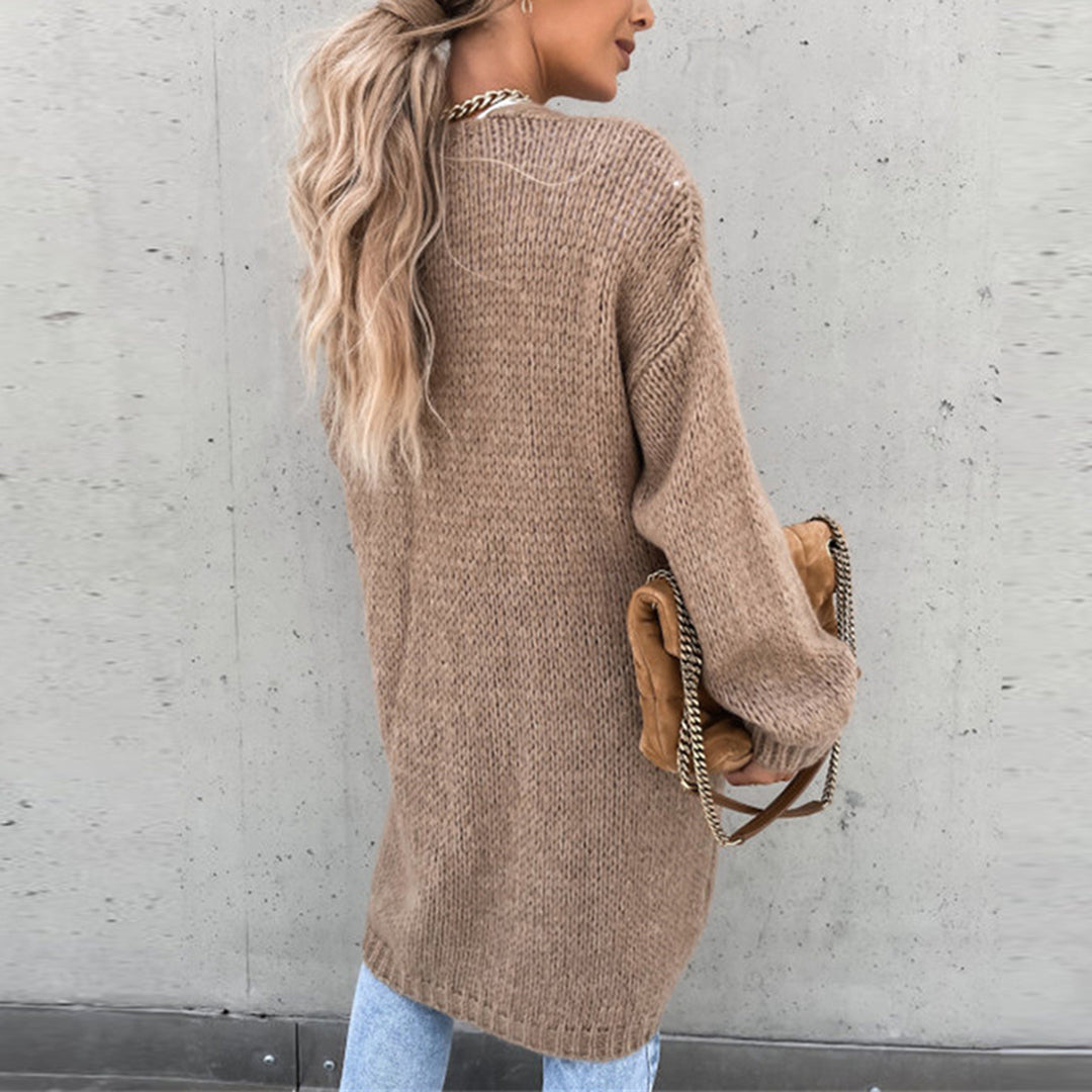 Classic Ladies Cardigan - Camile-Beige-S-Nora Luxe