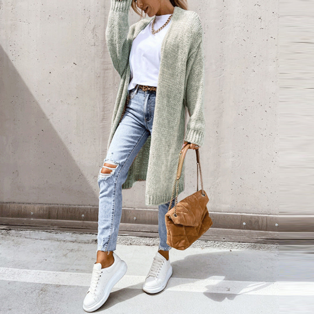 Classic Ladies Cardigan - Camile-Beige-S-Nora Luxe