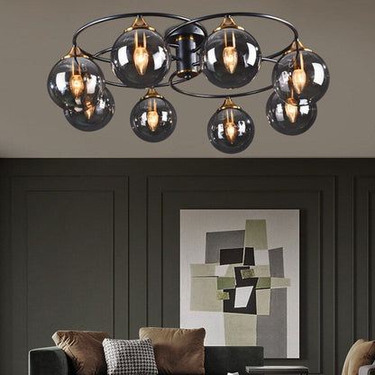 Classic LED Ceiling Light - LumiAura-Smoke grey-Warm white-8-Nora Luxe