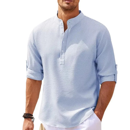 Classic men's shirt with a relaxed fit – Lennox-White-S-Nora Luxe