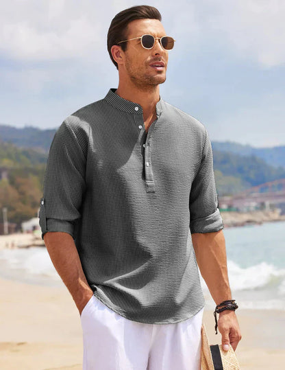 Classic men's shirt with a relaxed fit – Lennox-White-S-Nora Luxe