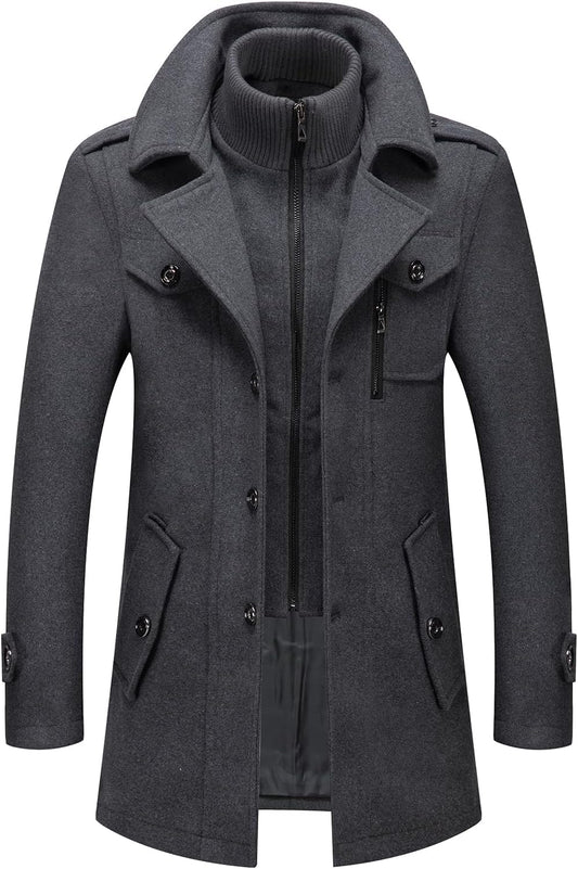 Classic Men's Winter Blazer - Luca-Brown-S-Nora Luxe
