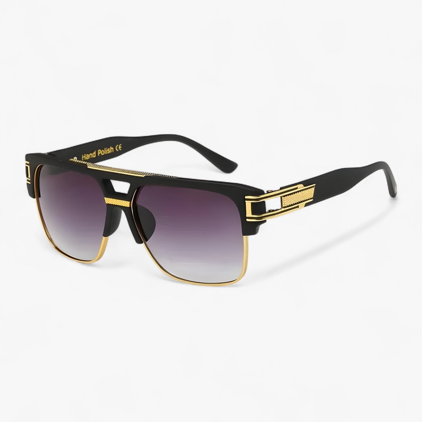 Classic Unisex Mirror Sunglasses – Lynor-Shiny Black-Nora Luxe