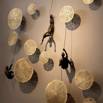Climber Wall Sculpture – PeakFigures-Falling climber-The Livary