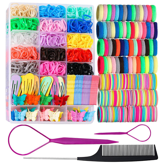 Colorful Elastic Hairbands and Accessories Set-Nora Luxe