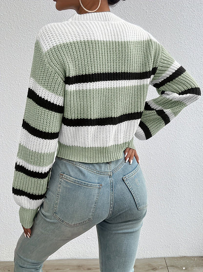 Comfortable and Stylish Knitted Sweater - Sienna-Blue-S-Nora Luxe
