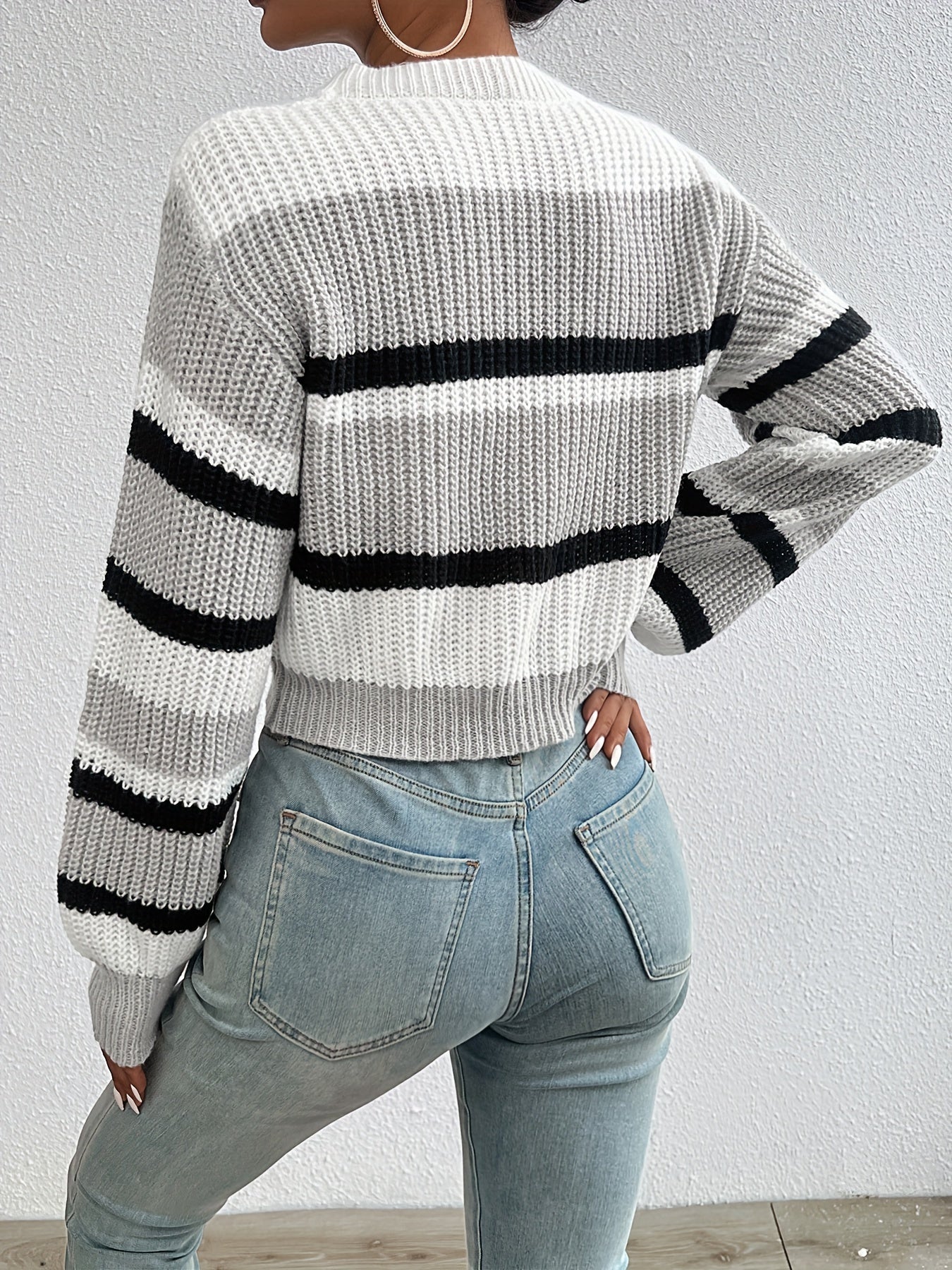 Comfortable and Stylish Knitted Sweater - Sienna-Blue-S-Nora Luxe