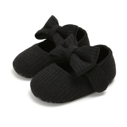 Comfortable Baby Shoes for Little Explorers - MiniStappers-0-6 Months-Black Bow-Nora Luxe