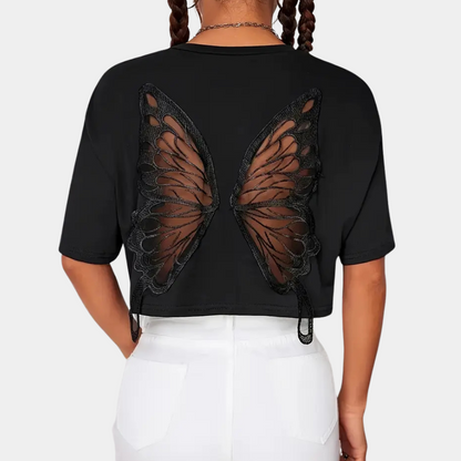 Comfortable Black T-shirt for Women - Livia-XS-Nora Luxe