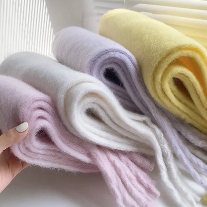Comfortable Cashmere Scarf for Women - Eloise-White-Nora Luxe