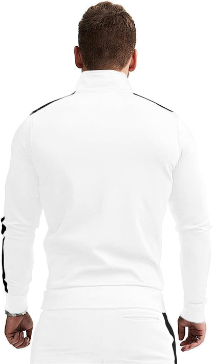 Comfortable Casual Men's Tracksuit - Logan-Green/White-S-Nora Luxe
