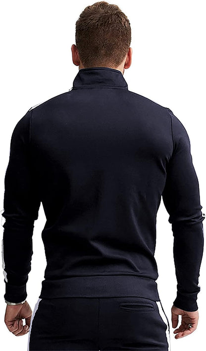 Comfortable Casual Men's Tracksuit - Logan-Green/White-S-Nora Luxe