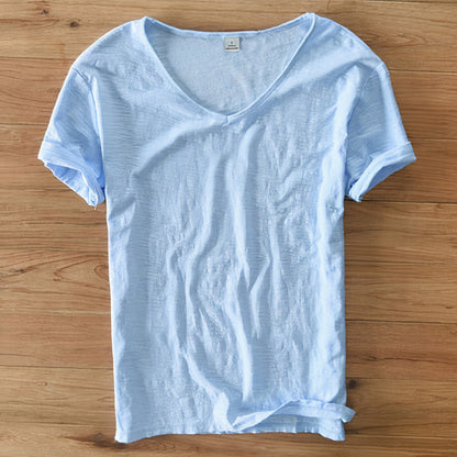 Comfortable Casual Summer Men's T-Shirt - Ruben-Light blue-M-State of Style